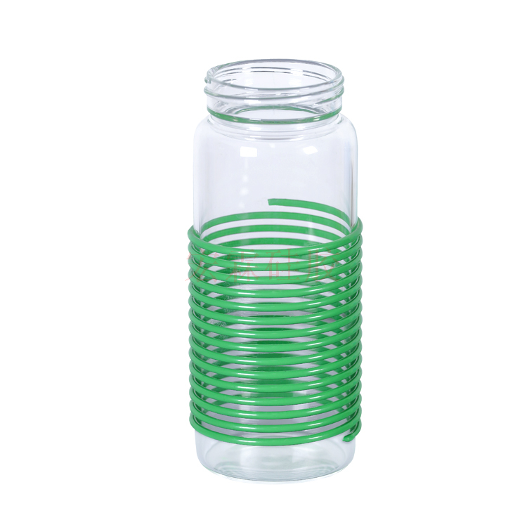 新款硅胶缠绕水杯套 工厂定制环保硅胶杯套 水杯硅胶保护套